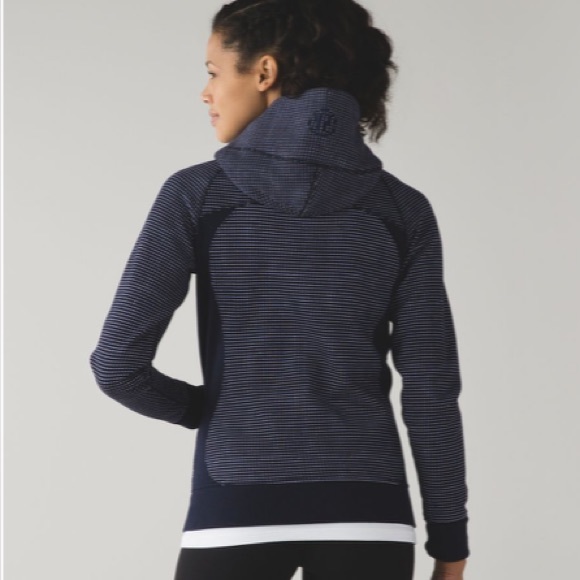 Lululemon 4 Scuba Hoodie III Double Dot Naval Blue Lullaby Naval Blue Zip Jacket - Picture 6 of 14